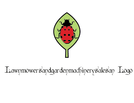 ladybug on leaf logo