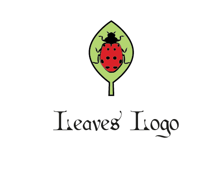 ladybug on leaf logo