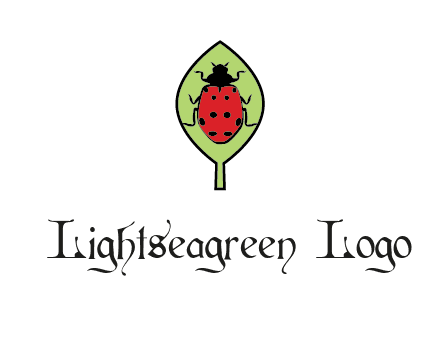 ladybug on leaf logo