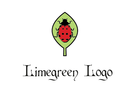 ladybug on leaf logo