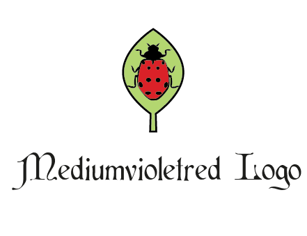 ladybug on leaf logo