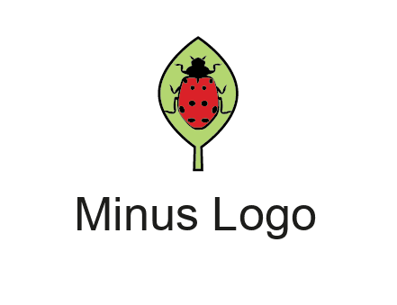 ladybug on leaf logo