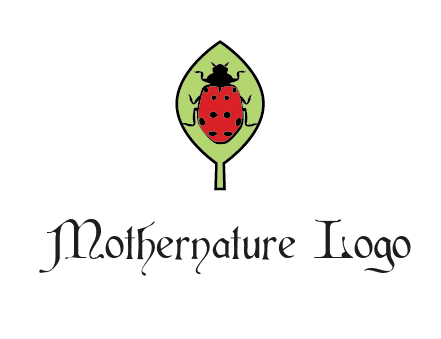 ladybug on leaf logo