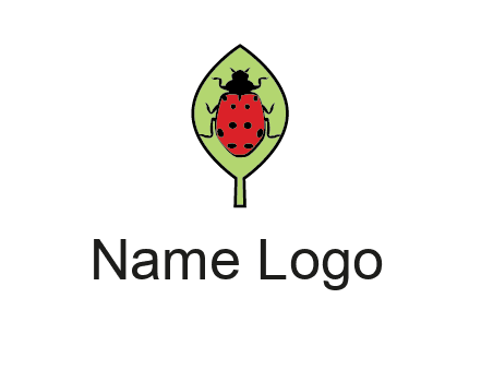 ladybug on leaf logo