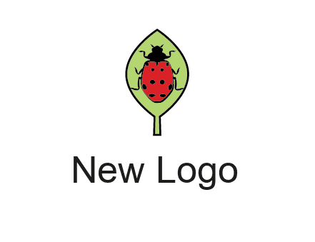 ladybug on leaf logo