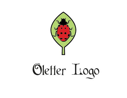 ladybug on leaf logo