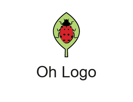 ladybug on leaf logo