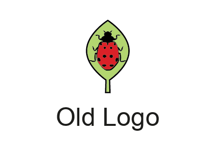 ladybug on leaf logo