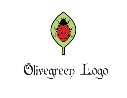 ladybug on leaf logo