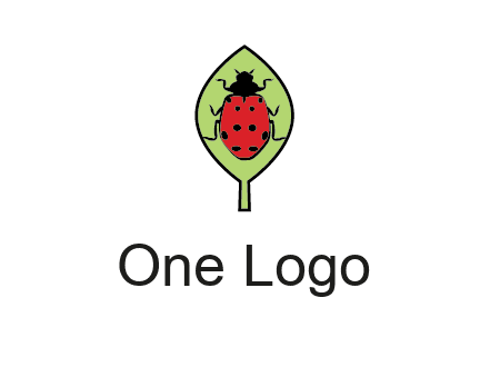 ladybug on leaf logo