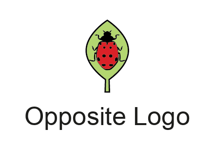 ladybug on leaf logo
