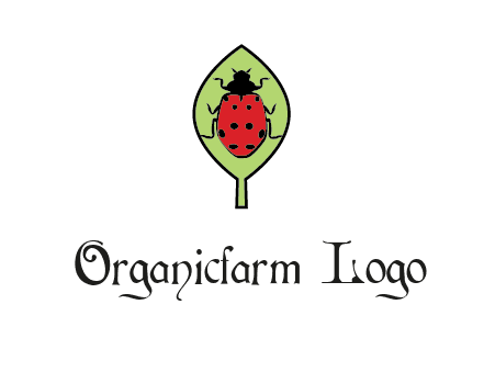ladybug on leaf logo