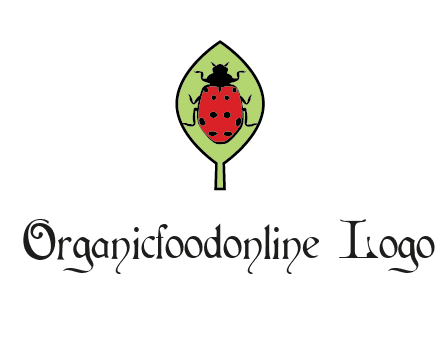 ladybug on leaf logo