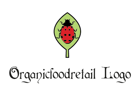 ladybug on leaf logo