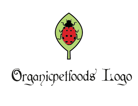 ladybug on leaf logo