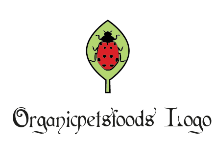 ladybug on leaf logo