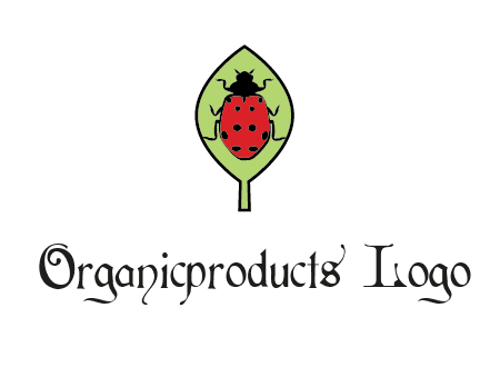 ladybug on leaf logo