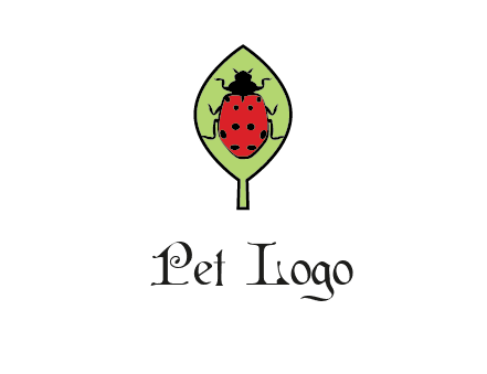 ladybug on leaf logo