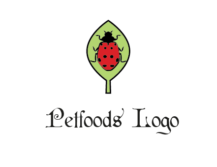 ladybug on leaf logo