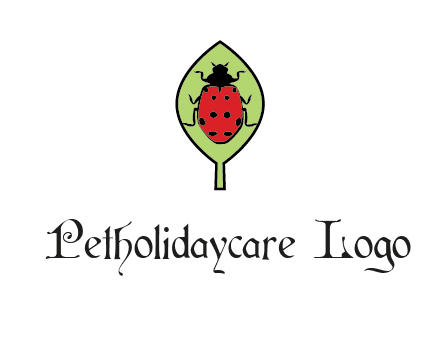 ladybug on leaf logo
