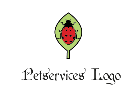 ladybug on leaf logo