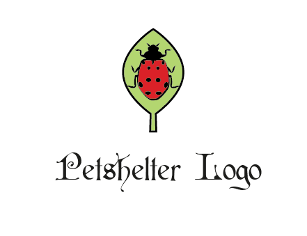 ladybug on leaf logo