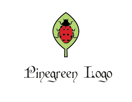 ladybug on leaf logo
