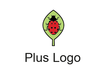 ladybug on leaf logo
