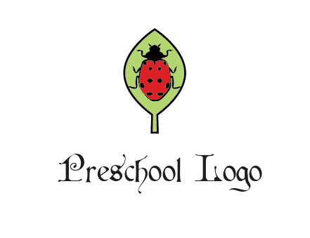 ladybug on leaf logo