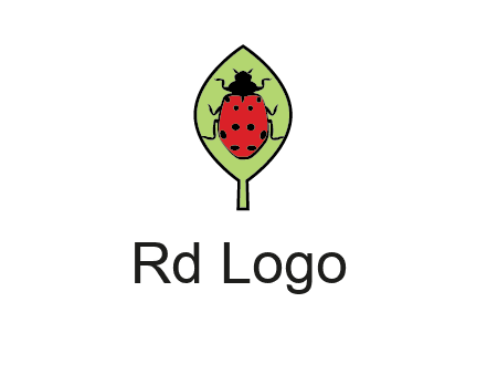 ladybug on leaf logo