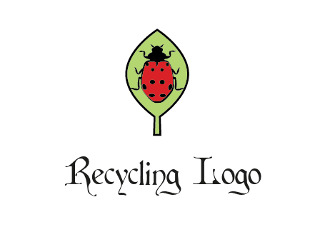 ladybug on leaf logo