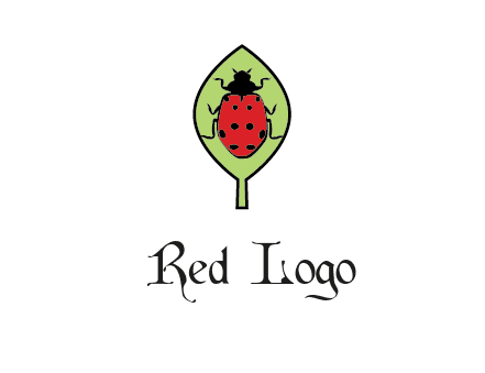 ladybug on leaf logo