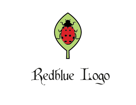 ladybug on leaf logo