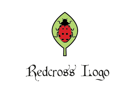 ladybug on leaf logo
