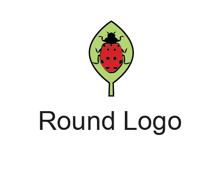 ladybug on leaf logo