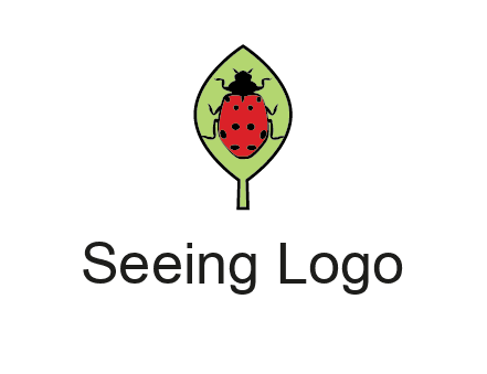 ladybug on leaf logo