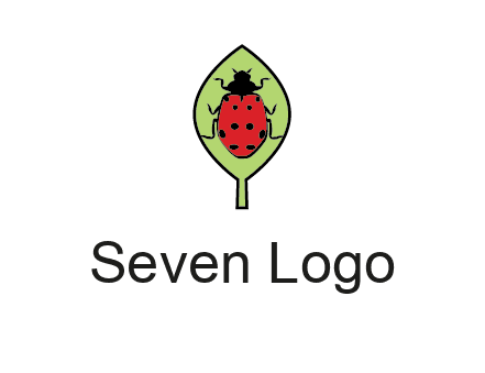 ladybug on leaf logo