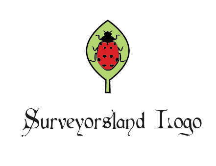 ladybug on leaf logo