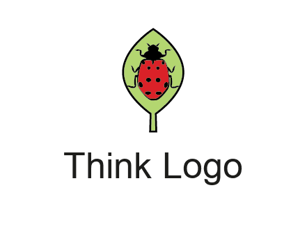ladybug on leaf logo