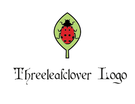 ladybug on leaf logo