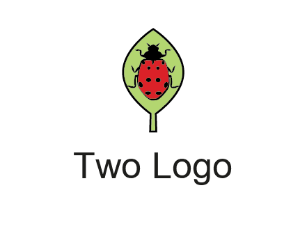 ladybug on leaf logo