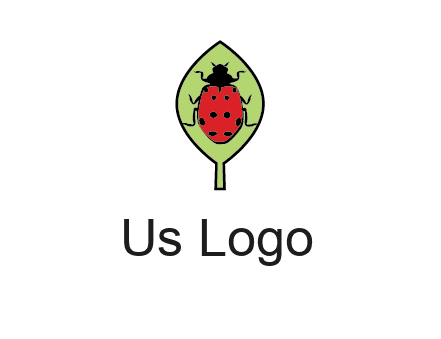 ladybug on leaf logo
