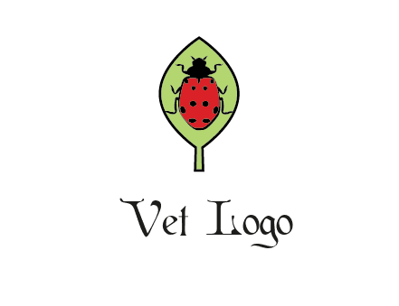 ladybug on leaf logo