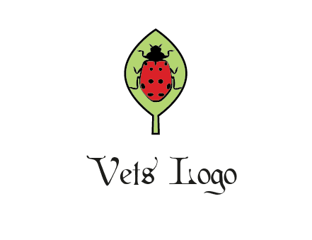 ladybug on leaf logo