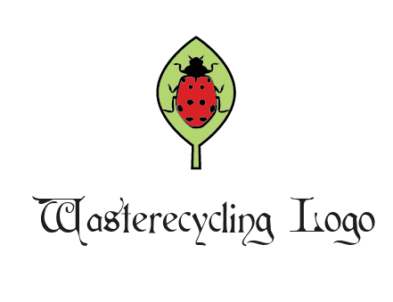 ladybug on leaf logo
