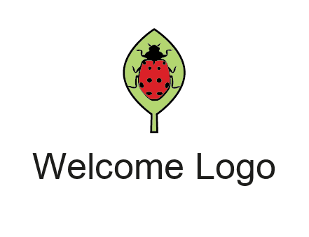 ladybug on leaf logo