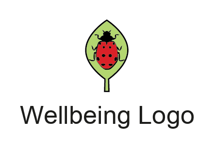 ladybug on leaf logo