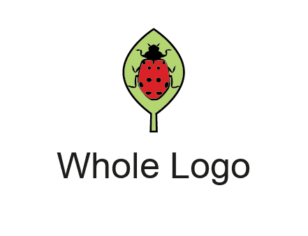 ladybug on leaf logo