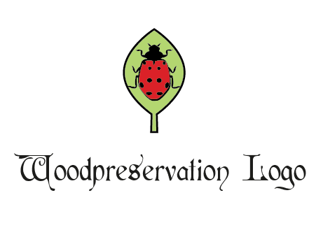 ladybug on leaf logo