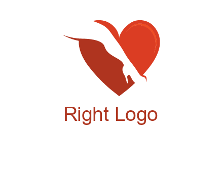 leg with heels in heart logo